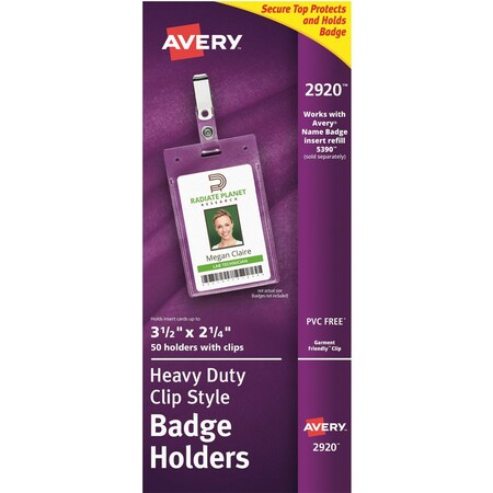 Avery Badge Holder 50Pk 2920
